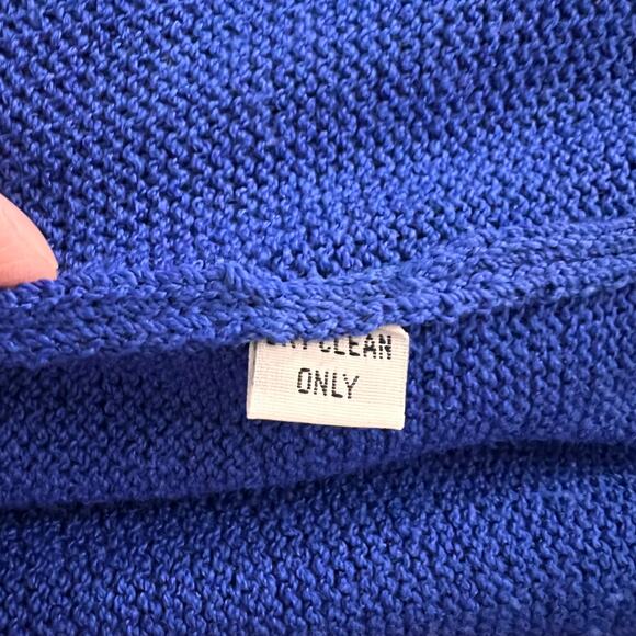 Vintage St. John Marie Gray Santana Knit Midi Dress Blue Belted 8 - Picture 11 of 14